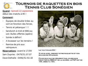 Tournois de raquettes en bois